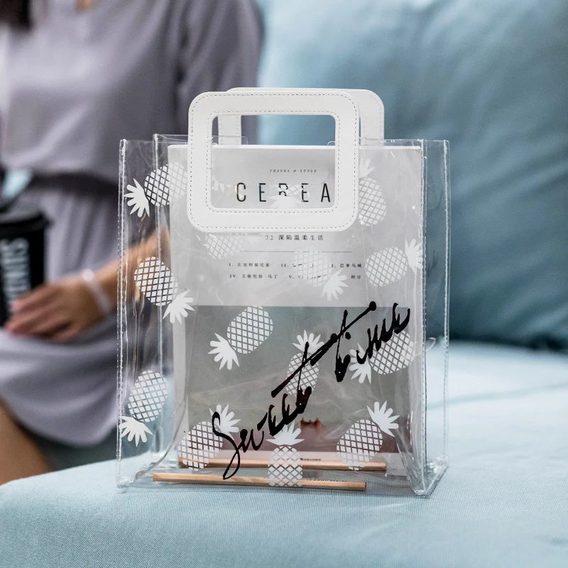 2018 Роскошные брендовые прозрачные женские сумочки из ПВХ прозрачная сумка тоут