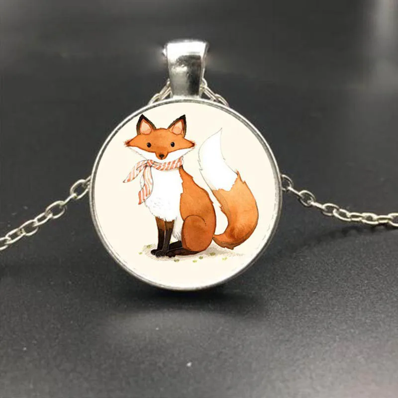 Осень 2020 лиса кулон воротник эффектное женское металлическое ожерелье платье