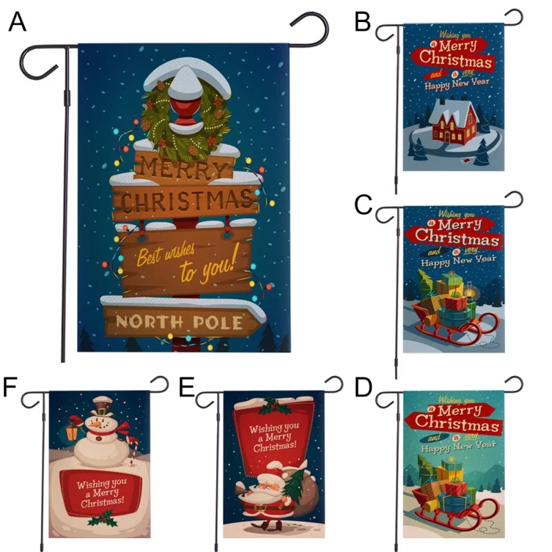 Американский садовый двусторонний Рождественский баннер с рождественским