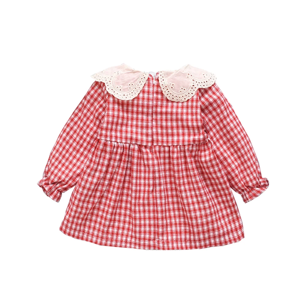 Коллекция 2019 года Клетчатая блузка для маленьких девочек топы зима-осень с