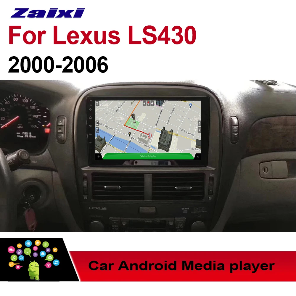 ZaiXi Android автомобильный мультимедийный GPS аудио Радио стерео для Lexus LS LS430 2000 ~ 2016