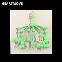 heartmove newly 1pc baby stroller pendant shape silicone mold fondant cake decoration baking mold fondant chocolatetools 9208