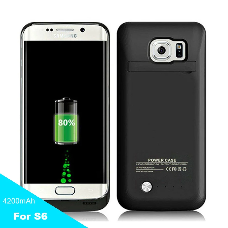For Galaxy S6 4200 мАч чехол для зарядного устройства для samsung Galaxy S6 Чехол Для Аккумулятора Внешний аккумулятор Тонкий чехол для зарядки для S6 Дополнительный внешний резервный тонкий - Цвет: For Galaxy S6
