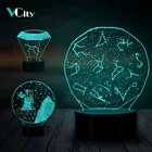 Светодиодная лампа-ночник VCity двенадцать созвездий, с голограммой Девы, Оригинальная лампа для домашнего декора, подарки для детей и влюбленных