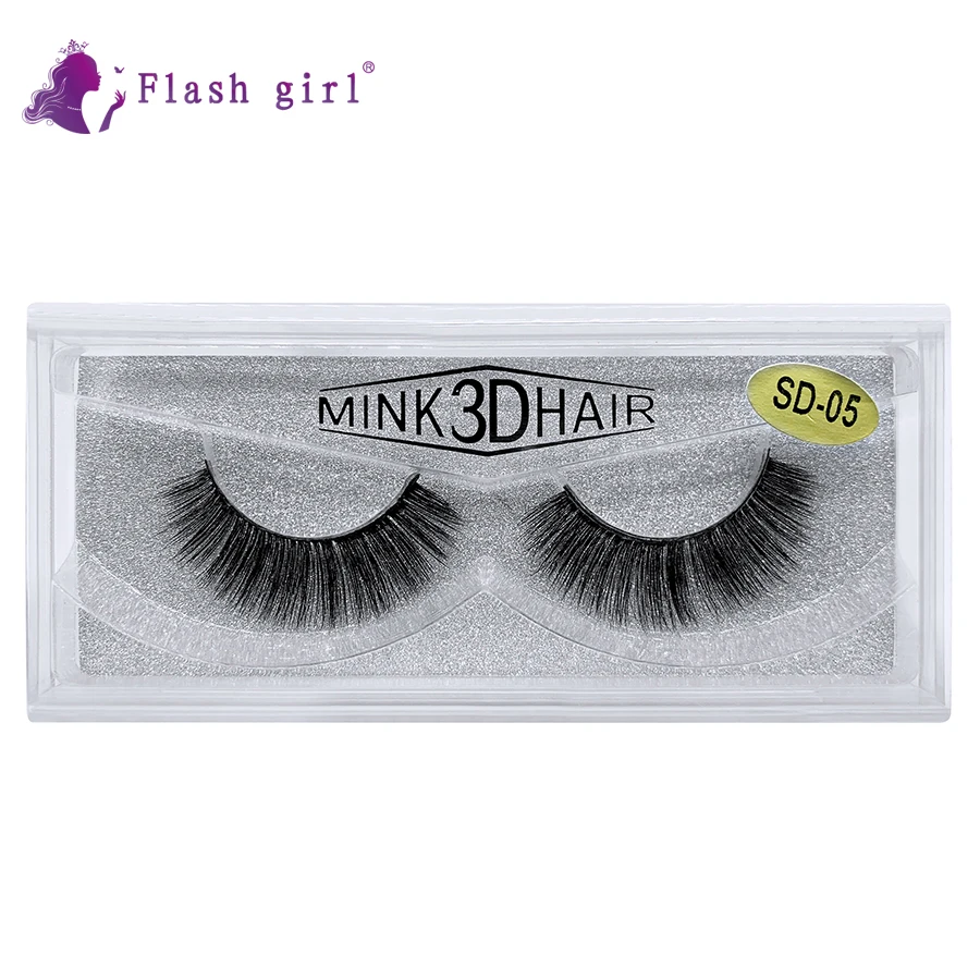 

Mink lashes 3D Mink Eyelashes cruelty free natural false eyelashes volume Lashes Real Mink Fur Handmade Crossing Thick Lash SD05