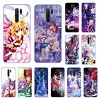 Мягкий чехол из ТПУ для телефона Xiaomi Redmi 9, 9a, 9C, 8, 8A, 7A, Note 10, 9, 9S, 9T, 8T, 8, 7 Pro, Mi POCO X2, X3, NFC, F1, чехол с аниме No Game No Life