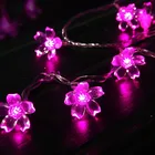 Гирлянда с питанием от батарейки, цветок вишни, гирлянда 35 м, Декоративная гирлянда для помещений, гирлянда с силиконовыми цветами, праздничное Рождественское украшение