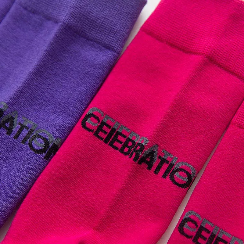 

New Product High Quality 7 Colour Trend Women Socks Art College Style Colorful Breathable Antiskid Comfortable Cute Socks Meias