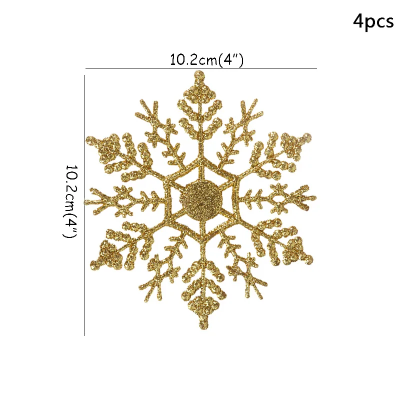 4pcs style B Рождественские вечерние украшения, рождественские снежинки, 3D полые Снежинка из бумаги, гирлянды, зимние белые рождественские украшения - Цвет: 4pcs style B