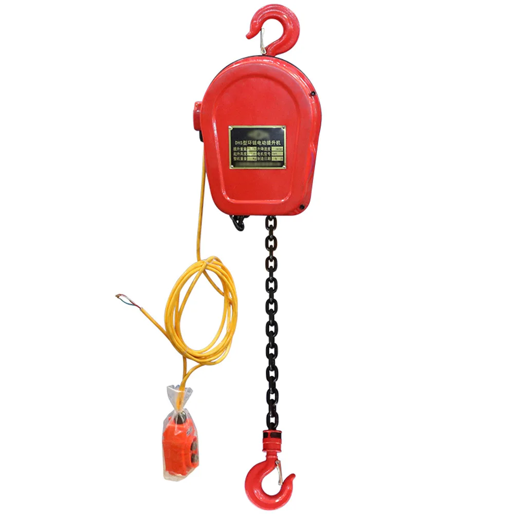 

1T 1000KG Electric traction guide chain electric hoist 380V crane Suspension chain hoist winch 3/6/9 Meter Guide chain
