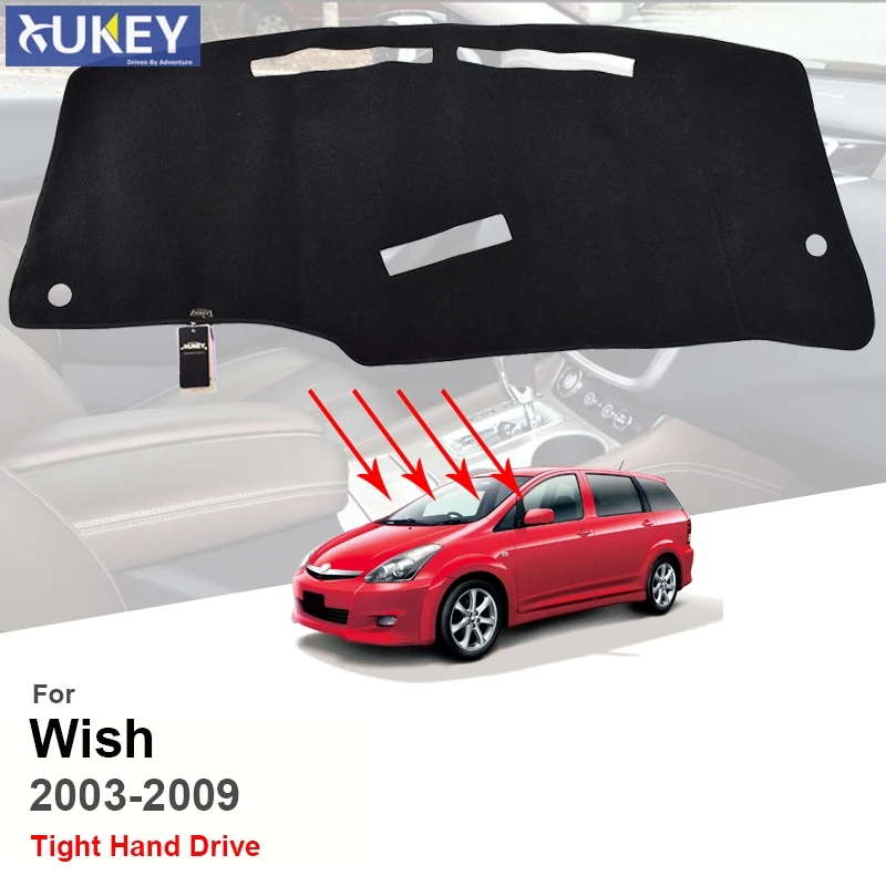 Xukey Dash коврик Dashmat крышка приборной панели Солнцезащитная ковер для Toyota Wish AE10 2003