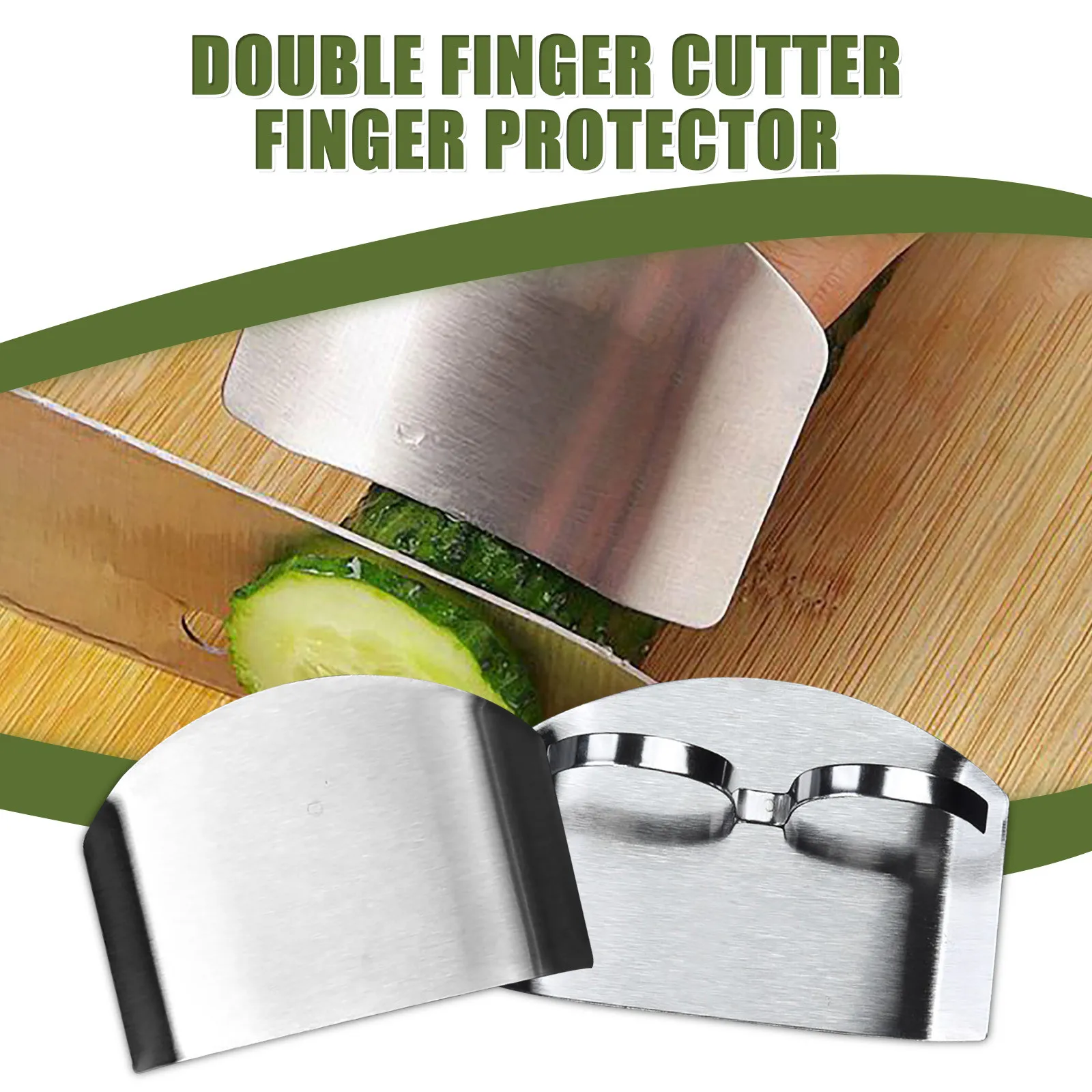 

Stainless Steel Kitchen Tool Finger Protection Slice Safety Protection Kitchen Essential Tool Slicing Tool Anti-cut Ring