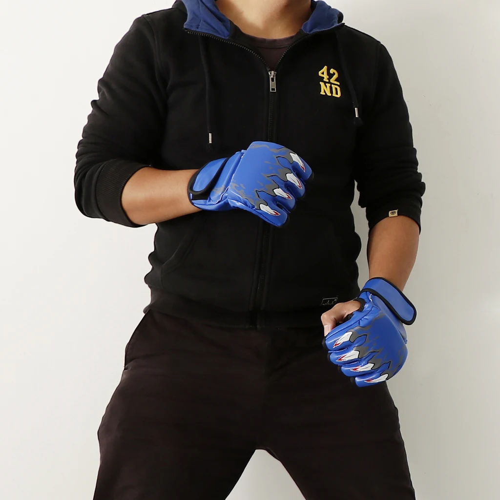 Женские и мужские бриллиантовые Боксерские перчатки на полпальца для смешанных