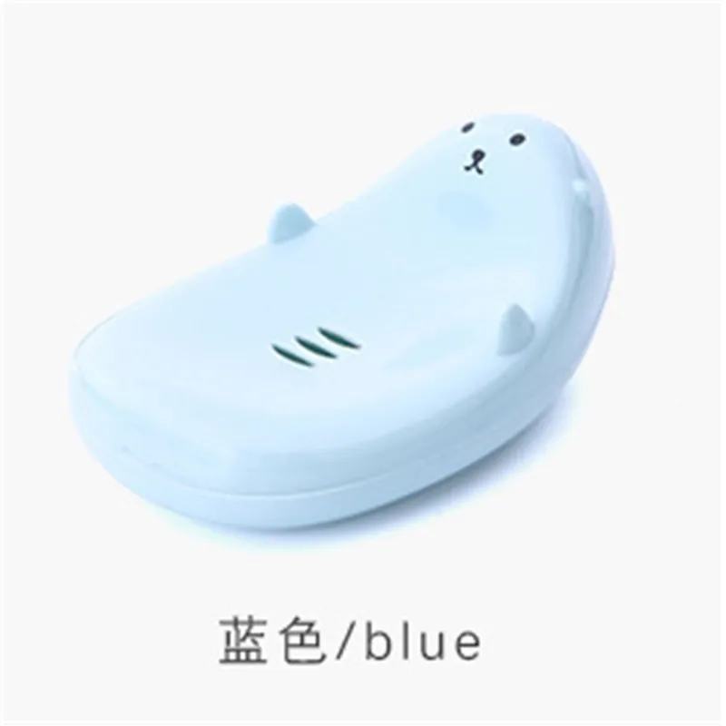 C blue Мыльница на присоске, настенная подвесная мыльница, держатель, дырокол, мыльница, подставка для мыла, бытовая, креативная, слив воды, портативное всасывающее мыло B - Цвет: C blue