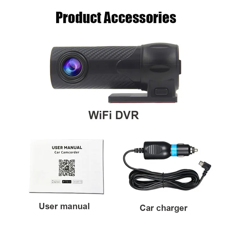 Мини видеорегистратор для автомобиля 360 WiFi смарт камера 1080P с g сенсором и ночным