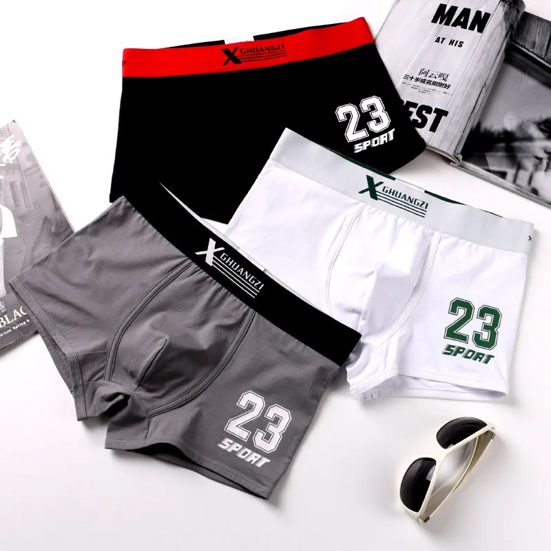 Trendy Brand Men's Underwear Boxer Shorts Breathable Pure Cotton Personality Trend Loose Boys Short Sous Vetement Homme Bragas | Мужская
