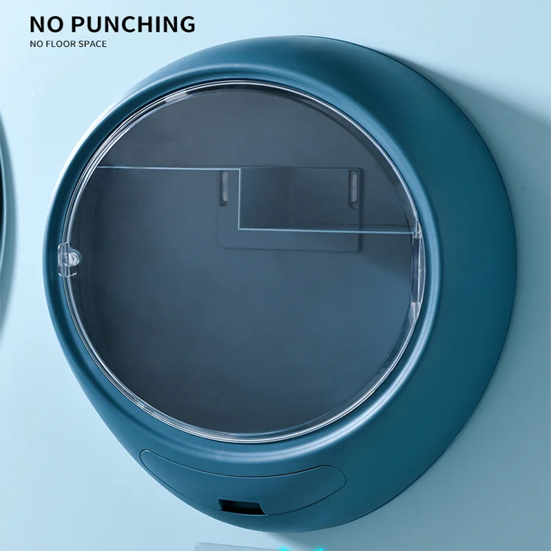 Настенный держатель для макияжа Круглая Коробка хранения косметики органайзер