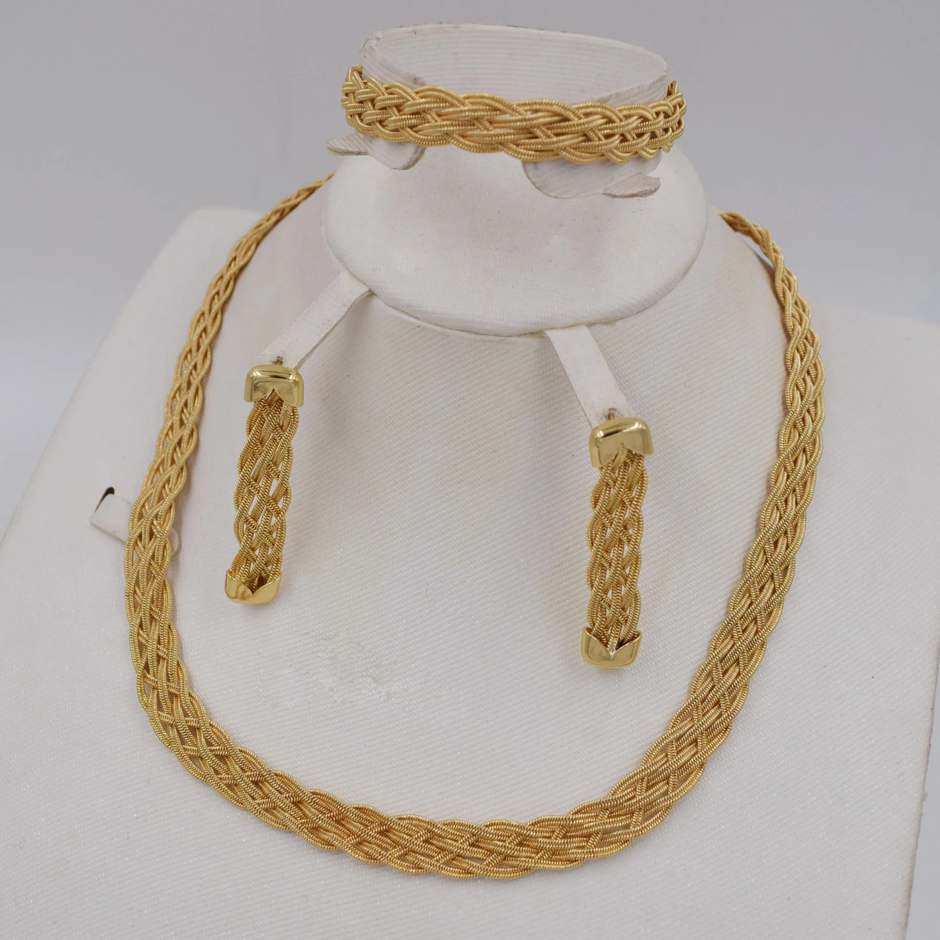 Женский ювелирный комплект из колье и серёг 3 цвета|Ювелирные наборы| |