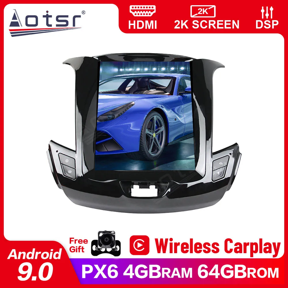 

4G RAM 64G ROM Vertical screen android 9.0 system multimedia video radio player For chevrolet cruze 2015-2017 navigation stereo