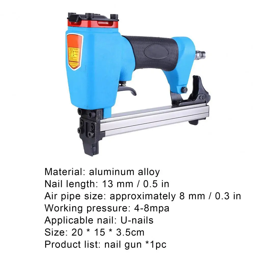 1013J U-type Sturdy Pneumatic Nailer Easy to Use Air Tools Stapler Comfortable Hold Woodworking Tool Supplies | Инструменты