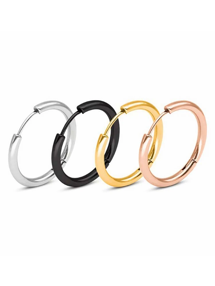 

1PCS 316L Surgical Steel Septum Thin Circle Anti Allergic Pierced Round Nose Rings Hoops Earrings For Women Men Fashion Jewelry