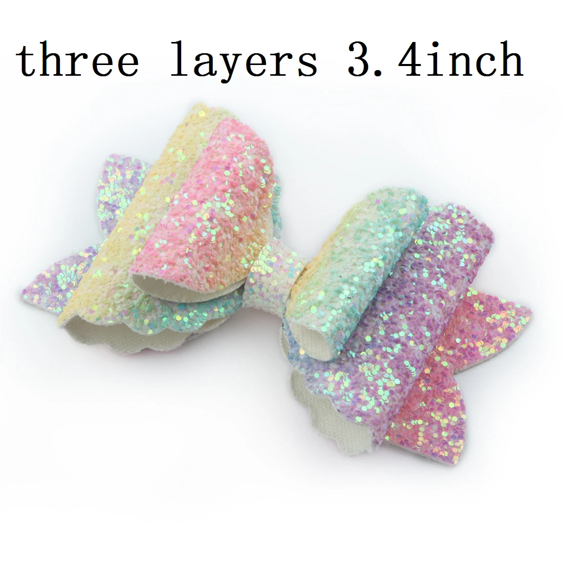 three layers-11 1 шт., заколки для волос для девочек, блестящие банты с зажимом, 3 дюйма, заколка-бабочка, заколки для волос, принт в виде сердца, звезды, патриотизм, точечный дизайн - Цвет: three layers-11