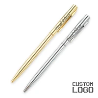 luxury customized logo ballpoint pens metal gold silver gel pen schooloffice supplies gifts advertising pen engraved names