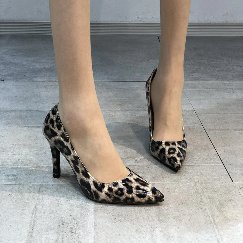 

High Heels Pumps Women Shoes 2021 Sexy Pointed Toe Ladies Shoes Fashion Leopard Wedding Shoes Woman