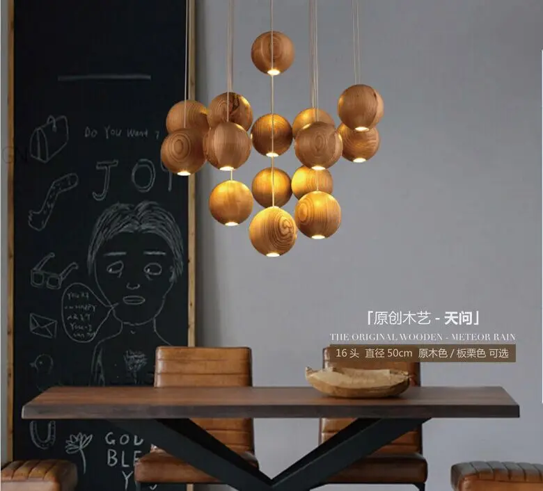 2017 твердая деревянная люстра Современная китайская японская Скандинавская