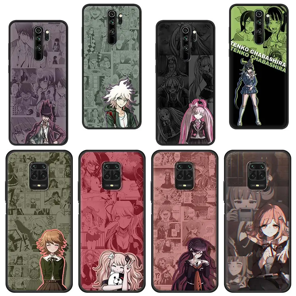 

Bumper Soft Silicone Phone Case for Redmi Note 10 9S 8 K40 Pro 9 7 8T 9C 10C 9A 7A Cover Coque Cases Funda Danganronpa Cartoon