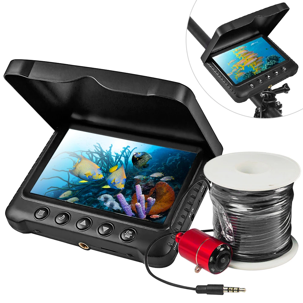

5 inch LCD Underwater Fishing Camera Portable Fish Finder Waterproof Underwater Monitor 1200TVL Fishing Camera Fishing Dector