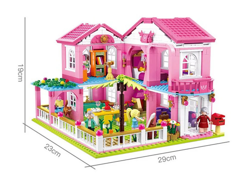 Конструктор принцесса для квартиры сада виллы замка городского дома яхты