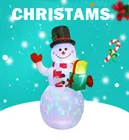 Надувной снеговик со светодиодной подсветкой, ночник с воздушным насосом, Рождественское украшение, гигантский Санта-Клаус с промежностью, реквизит для рождества, Декор