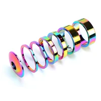 mtb bicycle stem top cap headset spacers kit aluminum fork ring spacer 28 6mm 2mm 5mm 10mm bike headset cover