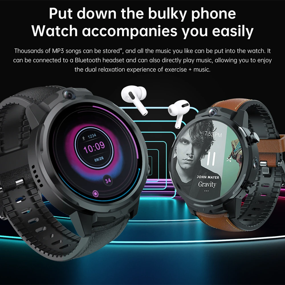 allcall awatch gt2 smart watch men 1 6 inch full touch display hd dual camera gps lte 4g wifi smartwatch phone 3gb 32gb watches free global shipping