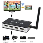 4x1 HDMI переключатель аудио видео преобразователь Беспроводной Wi-Fi адаптер дисплея литой экран зеркальное отображение для IPhone 12 IOS Android телефона к телевизору