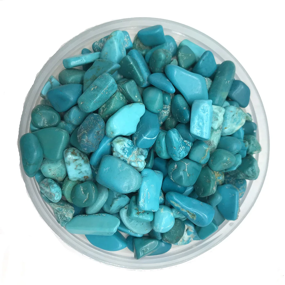 

100g 9-14mm Turquoise Gravel Mineral Bulk Tumbled Stones Crystal Healing Reiki home decoration Fish Tank