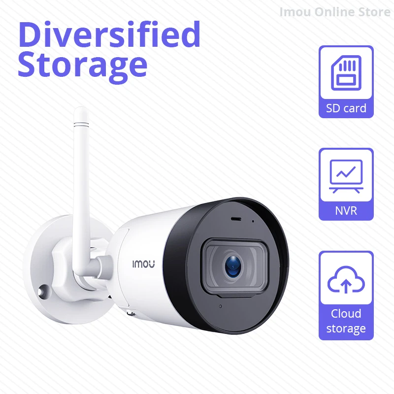 Imou Наружная цилиндрическая Wifi ip камера IP67 водонепроницаемая с портом Ethernet слот