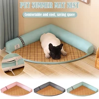 pet bed ice silk dog bed pad summer ice pad cool cold silk moisture proof cooler cat bed portable all season pet accessories