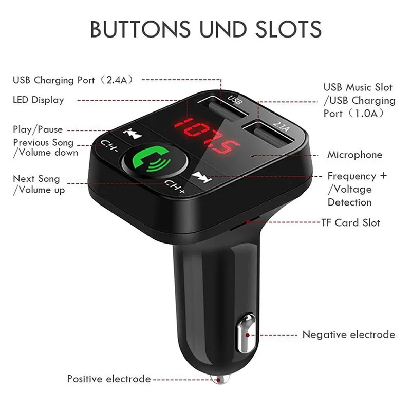 Автомобильный Bluetooth-комплект MP3-плеер зарядное устройство USB для Mercedes W203 BMW E39 E36 E90