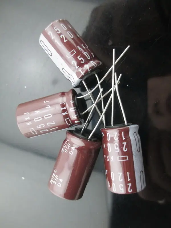 

4pcs NCC Nippon KXJ 120mfd 250v 120uf high frequency electrolytic Capacitor