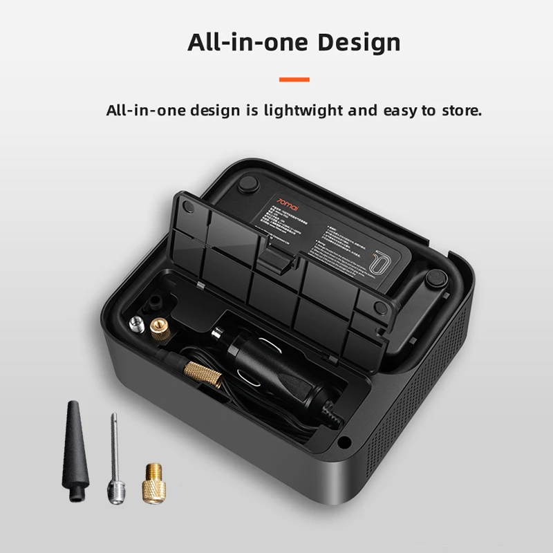 Оригинальный воздушный компрессор 70mai цифровой насос для шин 12 В автомобиля