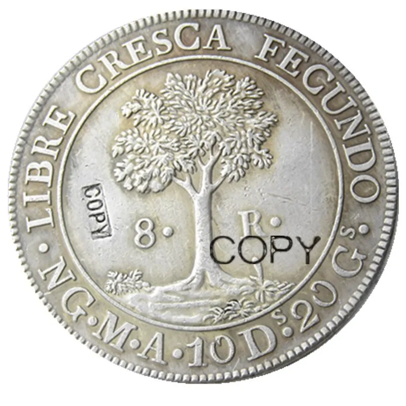 Среднеамериканская Республика 1824 8 reales Посеребренная Имитация монеты