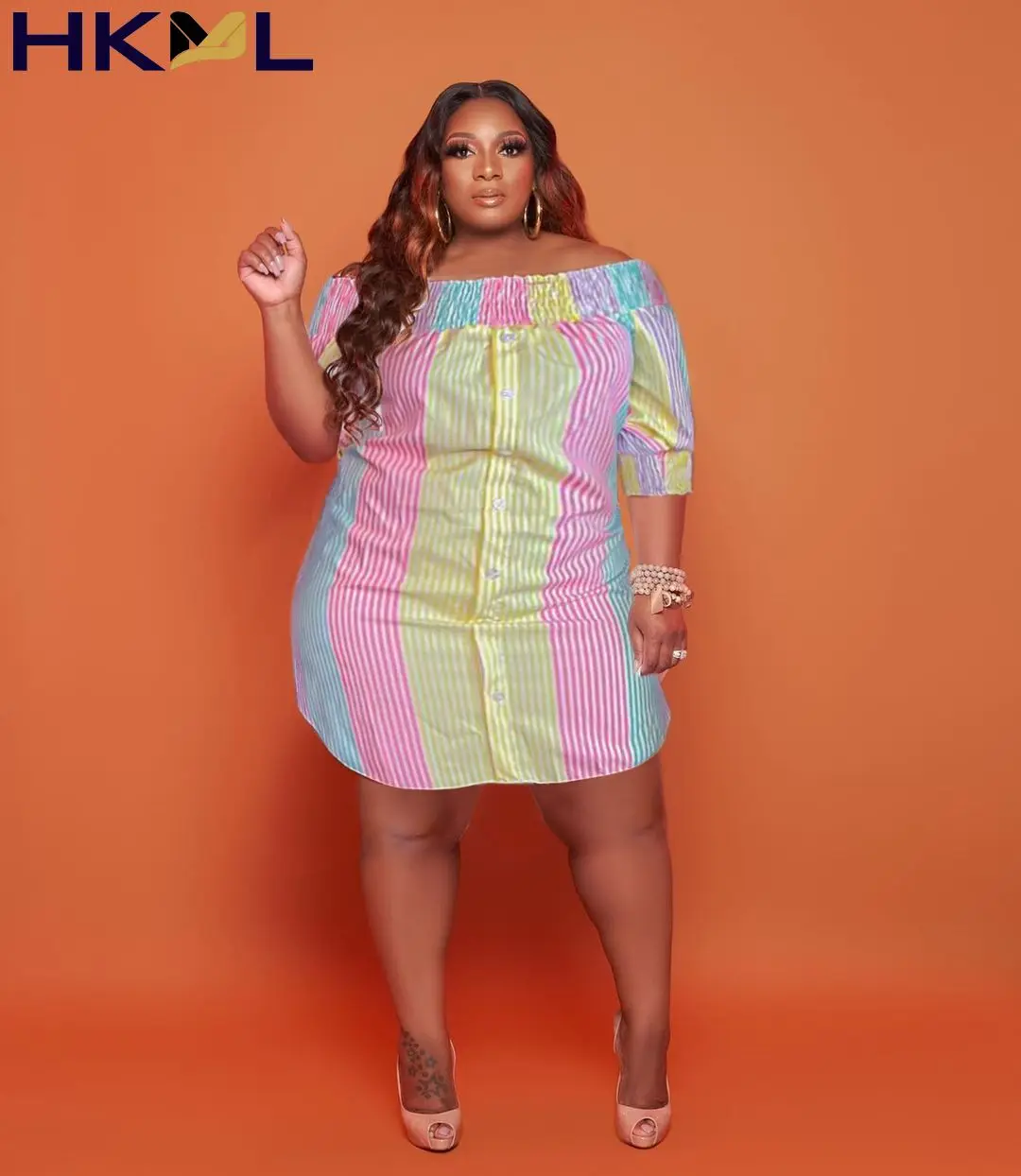 

Женское эластичное платье с коротким рукавом, свободное асимметричное платье с одним вырезом, большие размеры, лето 2021