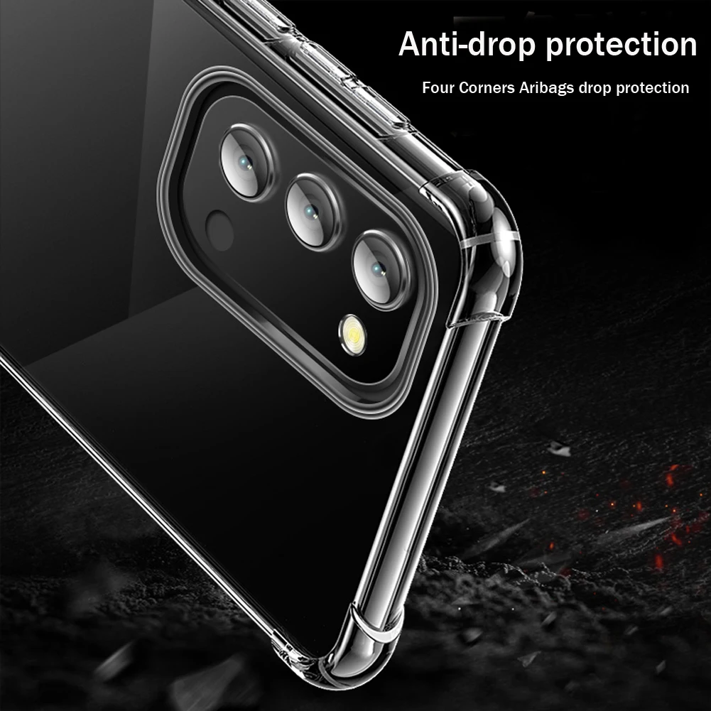 Shockproof Case For Samsung Galaxy S20 Ultra S10 Note 10 Plus A51 A71 A10s A20s Soft TPU Transparent Silicone Bumper Cover |