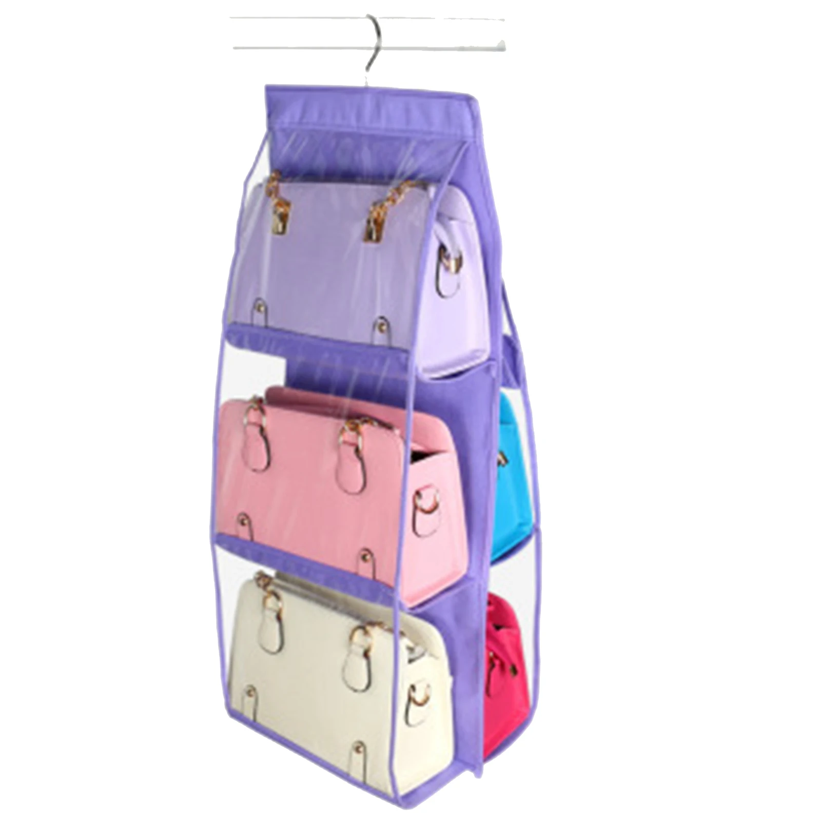 

Wardrobe Hanging Storage Bag Underwear Dust-Proof Hanging Bag Multi-Layer Organizer Sock Storage Box 3 Layers 6 Grid Housekeeper