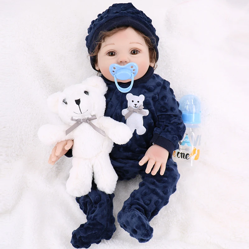 Кукла npk Reborn Baby силиконовая, виниловая кукла игрушки 18 дюймов реалистичные Bebes кукла новорождённого девочки Младенческая живая игрушка куклы подарок