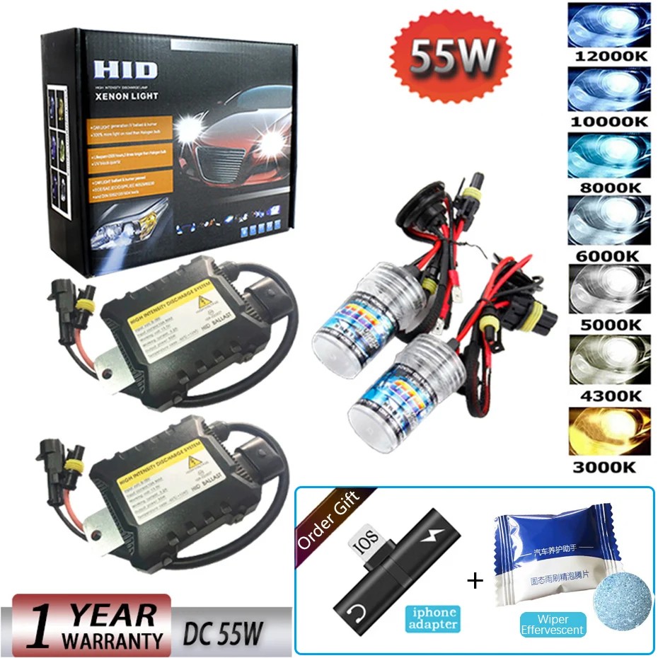 12V 55W H4 H7 ксеноновые автомобильные фары лампы HID Балласт набор Универсальный