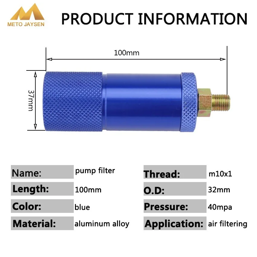 PCP Пейнтбол Airforce 300 бар 4500psi ручной насос фильтр M10x1 водно масляный сепаратор фильтрации воздуха 50 см давление