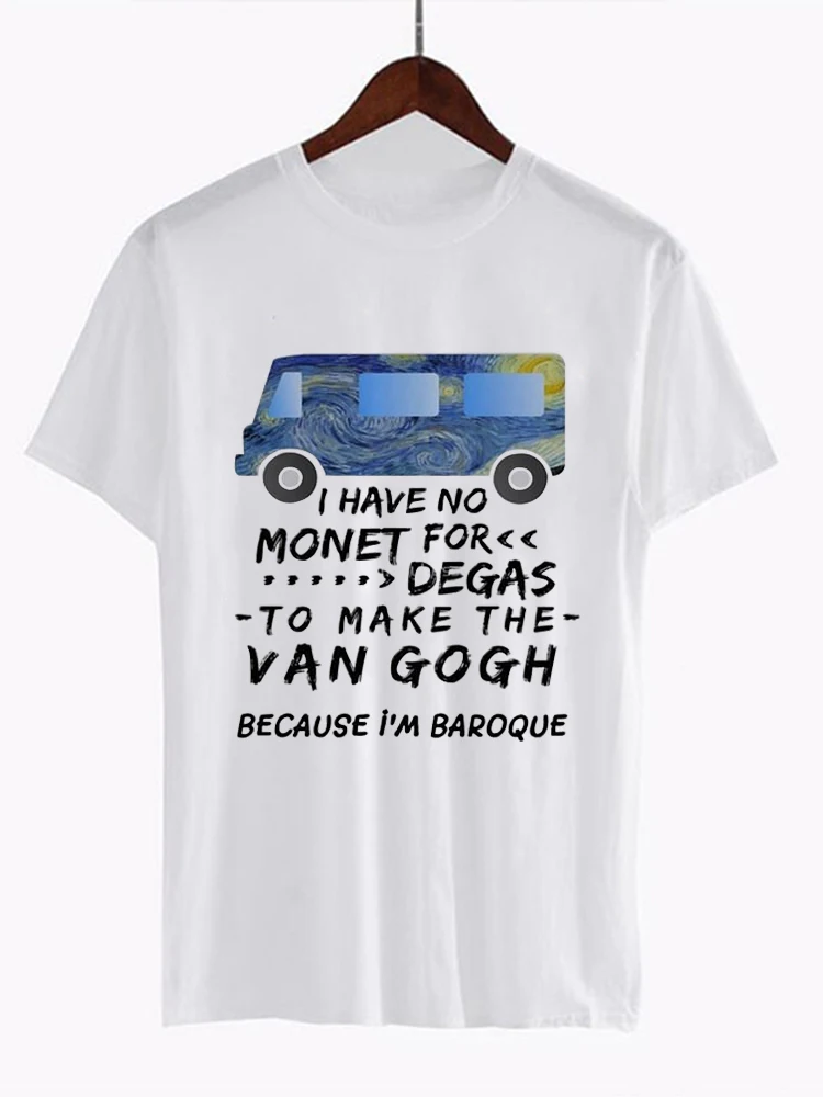 Van Gogh Art футболка Женская Топ Футболка с масляным принтом женская новая уличная Повседневная футболка графическая футболка в стиле Харадзюку Femme - Цвет: WTQ0831